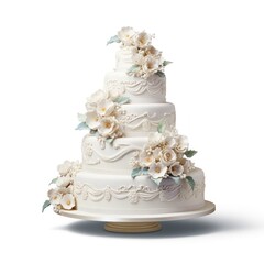 Obraz na płótnie Canvas Wedding cake isolated