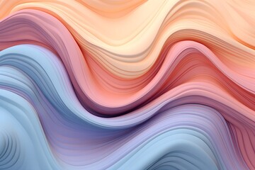 Obraz premium 3d effect of an abstract wave of different colors wallpaper background created with Generative AI technology