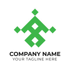 Professional corporate modern abstract monogram minimalist business logo design template