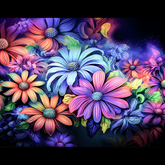 He created a unique, psychedelic floral fusion.