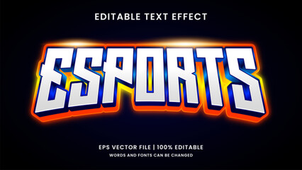 Esports gaming editable text effect