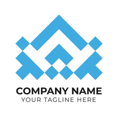 Professional creative modern abstract monogram minimalist business logo design template