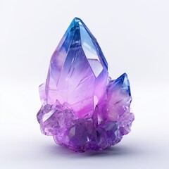 An raw amethyst crystals gemstone, Mysterious purple amethyst quartz crystal abstract.