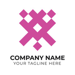 Professional modern abstract monogram minimalist business logo design template