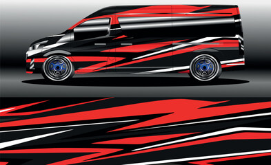 Obraz premium Van wrap design. Wrap, sticker and decal design for company. 