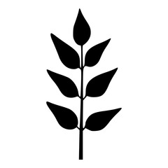 Minimalist branch with leaves icon