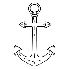 sea anchor, anchor element icon.
