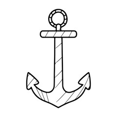 sea anchor, anchor element icon.

