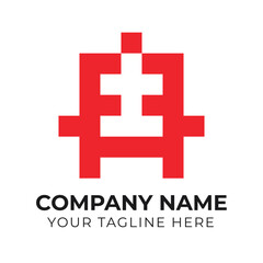 Creative modern abstract monogram minimalist business logo design template