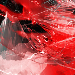 Abstract red plastic background with light smooth lines in 3d rendering for covers concept