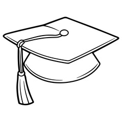 graduate cap hand drawn in doodle style, graduation hat icon.