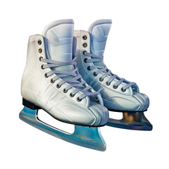 Ice skates. isolated object, transparent background