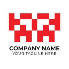 Modern abstract monogram minimalist business logo design template