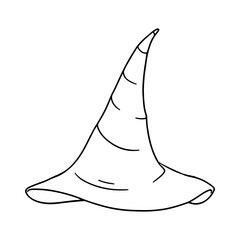 Fototapeta premium Witch hat logo icon design, Witches Hat Silhouette, Halloween illustration.