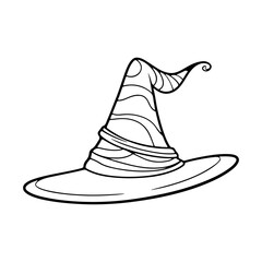 Witch hat logo icon design, Witches Hat Silhouette, Halloween illustration.