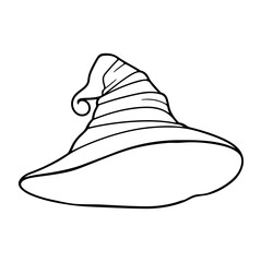Witch hat logo icon design, Witches Hat Silhouette, Halloween illustration.
