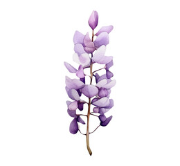 Watercolor wisteria flower, clipart, Generative AI, png image.