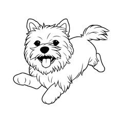 Affenpinscher, hand drawn cartoon character, dog icon.