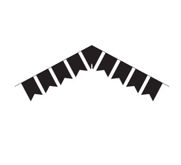 Festive bunting silhouette for shaddow