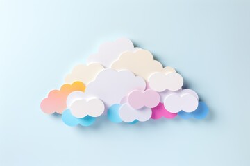 rainbow cloud , note paper