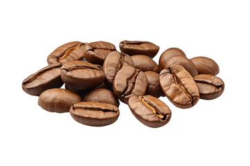 Obraz premium Java coffee beans. isolated object, transparent background