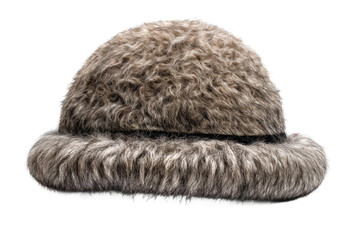 Karakul hat. isolated object, transparent background