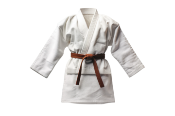 Karate gi. isolated object, transparent background