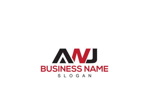 AWJ Modern Logo Letter, Initial Aw Monogram Logo For Shop