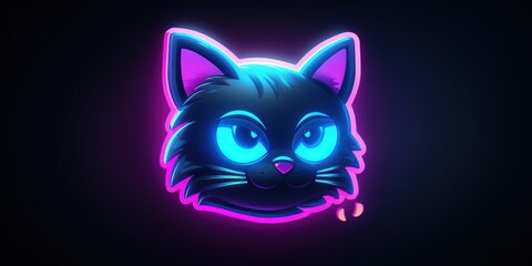 Fototapeta premium neon cat 