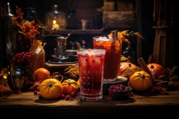 halloween drinks made with pumpkin spice , generative artificial intelligence