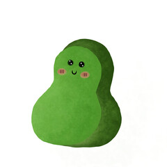 green apple isolated on white