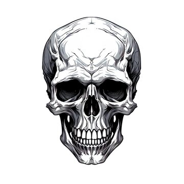 vintage skull illustrations for stickers, t-shirts and the like