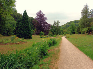 Stadtpark von Annweiler am Trifels im Landkreis Südliche Weinstraße am Rande des Pfälzerwald.