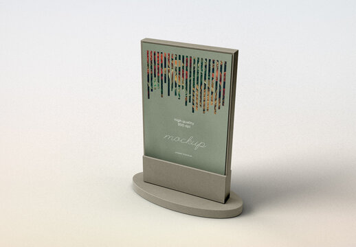 Single Lightbox Stand Mockup &ndash; Elegant Vertical Display for Interior Menus, Directional Signs, or Branding