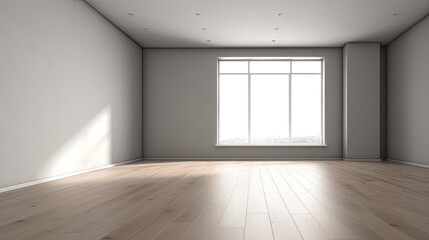 Fototapeta premium A three dimension of an empty unfurnished room. Generative ai