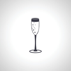 champagne flute icon. glass of champagne icon