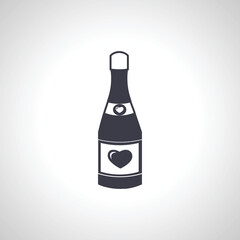 Champagne bottle icon. champagne bottle icon.