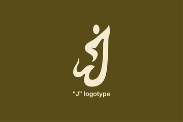 Unique J shapes logo font