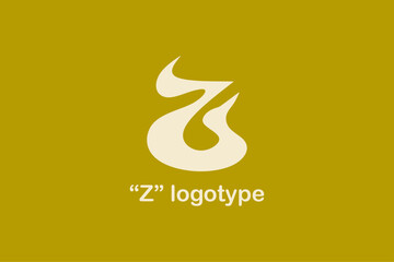 Unique lettter z font alphabet logotype
