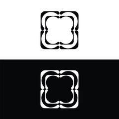 Rectangle vector logo template design