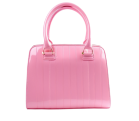 Pink designer bag isolated