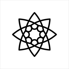 Beauty Elegant Mandala Ornament Pattern Line Art logo designs for spa, botique, healthcare on white background