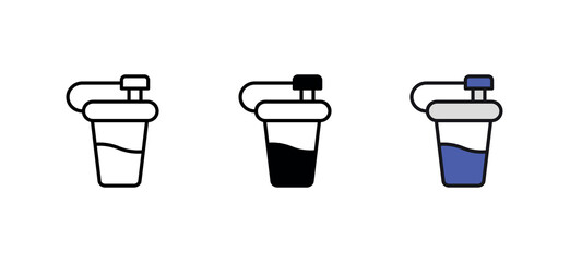 Protein Drink icon design with white background stock illustration