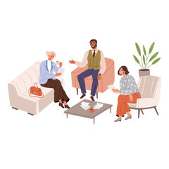 Obraz premium People office work. Vector illustration. People in office work collaboratively to accomplish tasks and meet deadlines Office workers play crucial role in smooth functioning of organization A worker