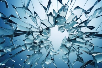 Pieces of a shattered glass