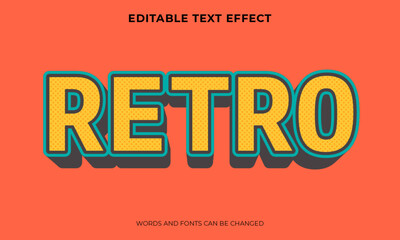 editable retro text effect