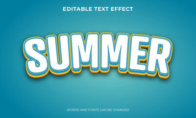 editable summer text effect template