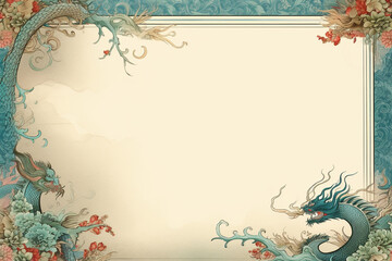 abstract floral with Chinese style background