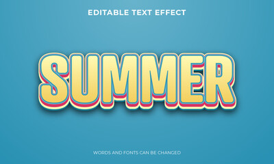 summer template text effect