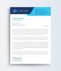 Real Estate Building And Construction Company Letterhead, Creative And Clean Business Style Print-ready Letterhead Template